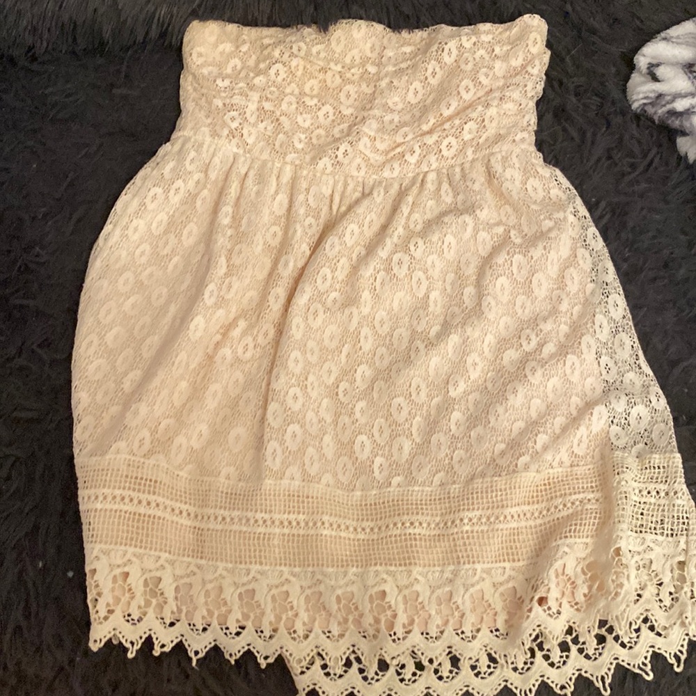 Strapless Lace Dress